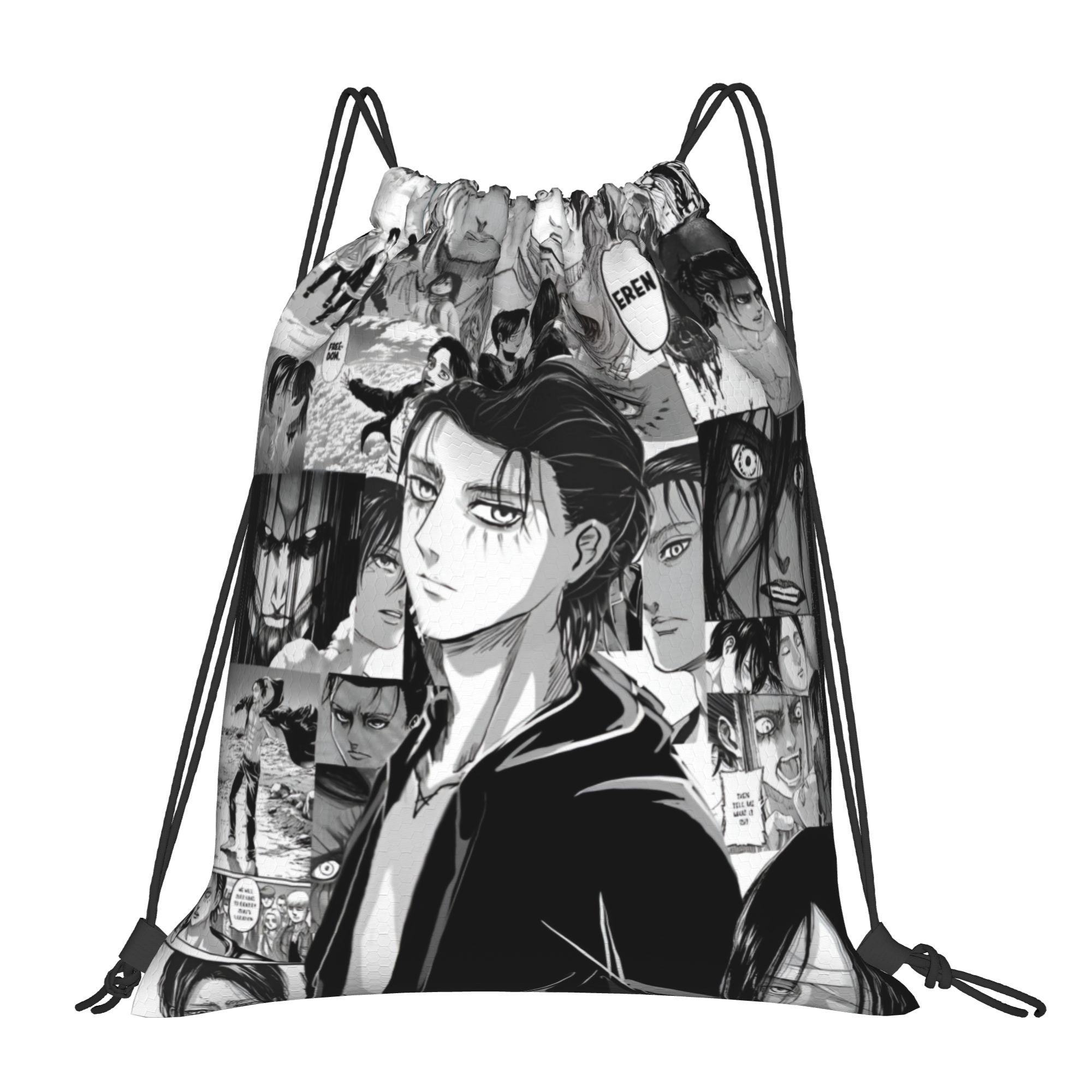 Drawstring Gym Bag - Custom Attacks on Titans Drawstring Bag