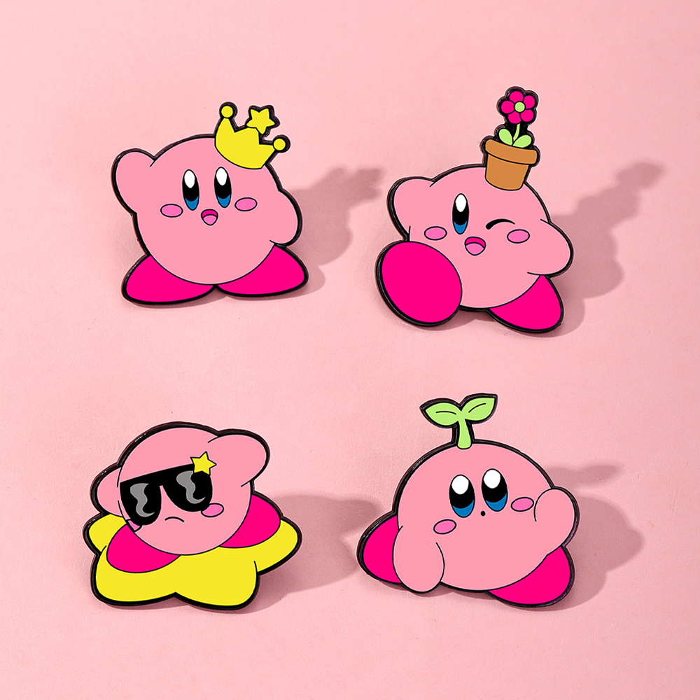 4pcs Kirby Enamel Lapel Pins S - Fashion Backpack Women recension och pris
