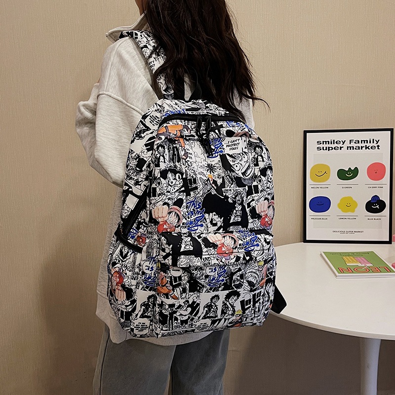 Trendy One Piece Luffy Anime B - School Backpack Teen recension och pris