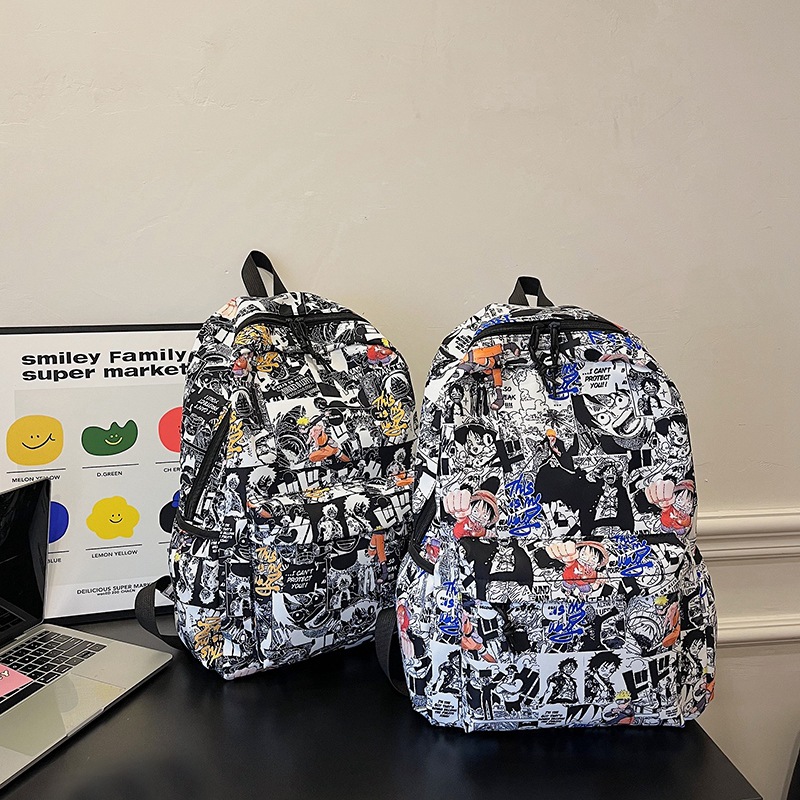Trendy One Piece Luffy Anime B - School Backpack Teen recension och pris