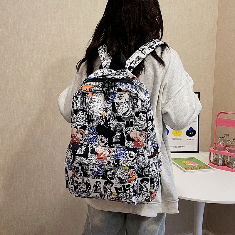 Trendy One Piece Luffy Anime B - School Backpack Teen recension och pris
