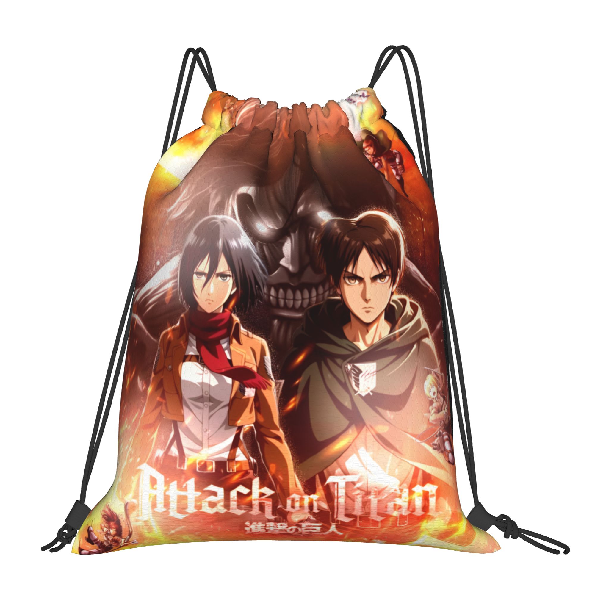 Custom Attacks on Titans Draws - Drawstring Gym Bag recension och pris