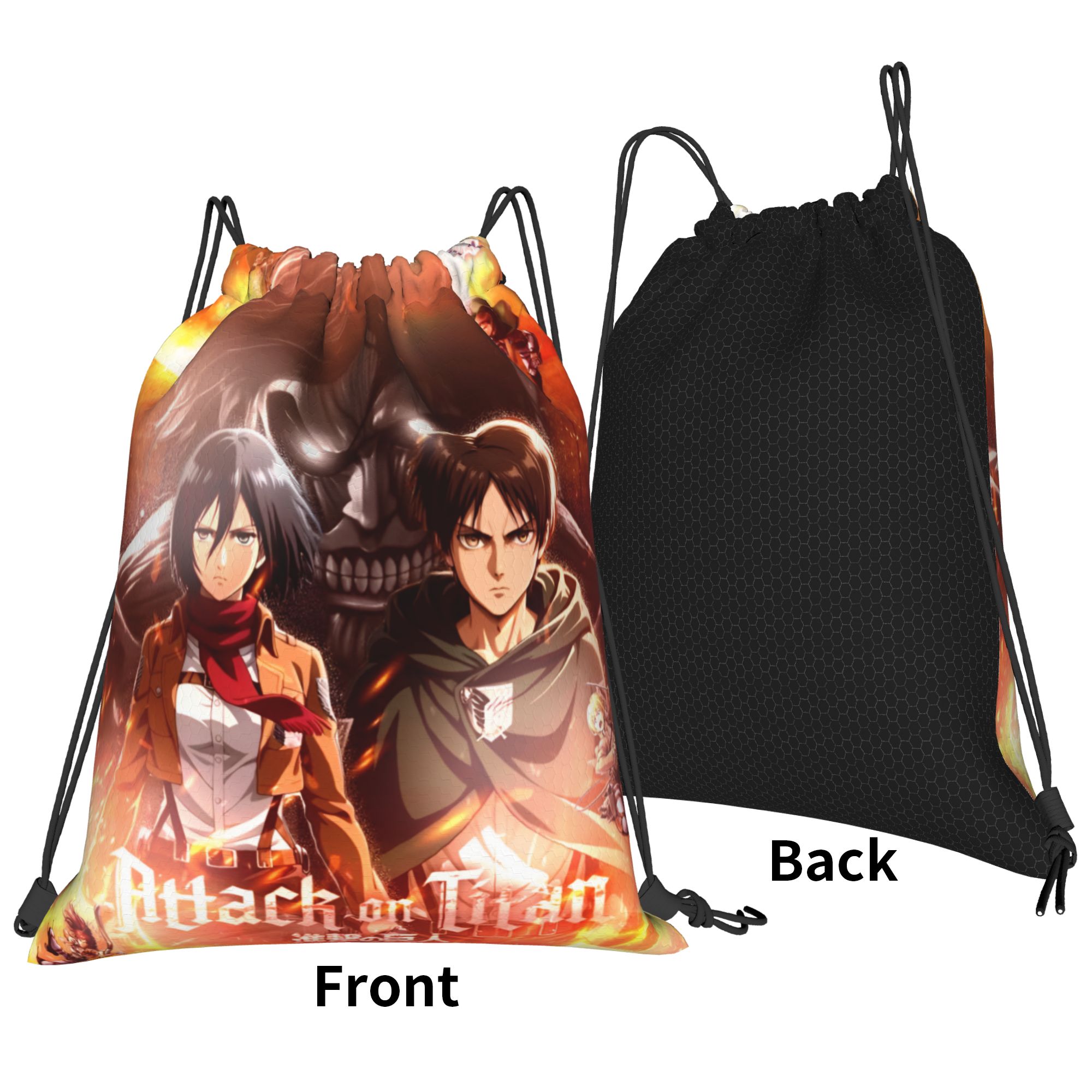Custom Attacks on Titans Draws - Drawstring Gym Bag recension och pris