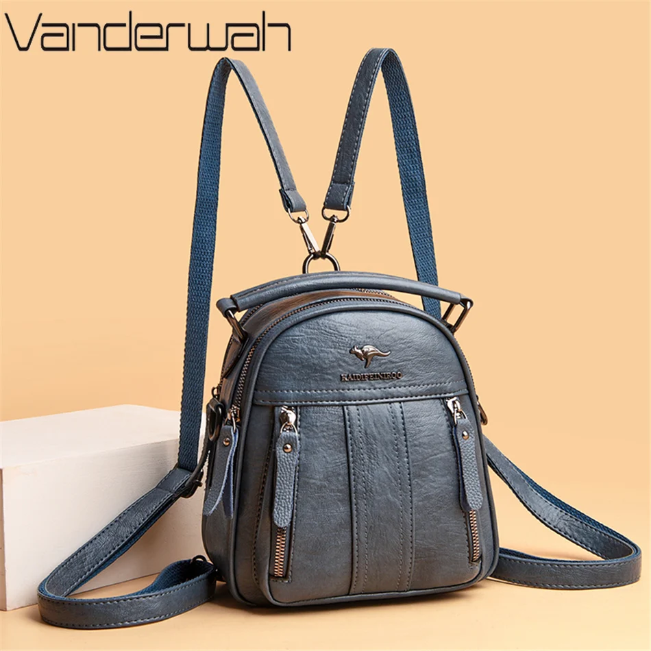 4 In 1 Leather Backpacks Multi - Leather Backpack Vintage recension och pris