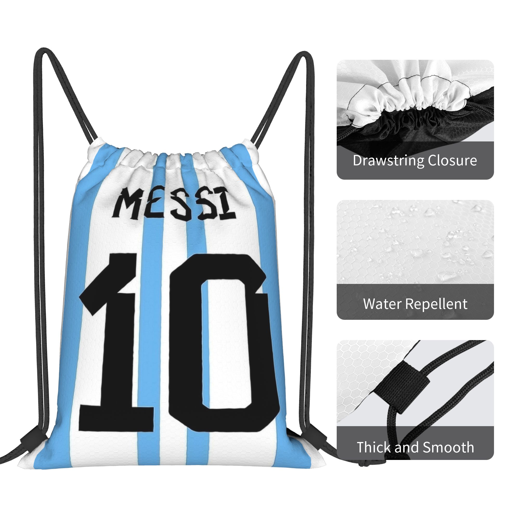Messis 10 Soccer Football Draw - Drawstring Gym Bag recension och pris
