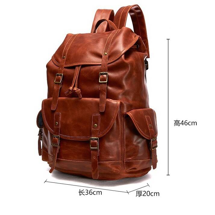 XZAN Men S Bags Fashion Europe - Leather Backpack Vintage recension och pris