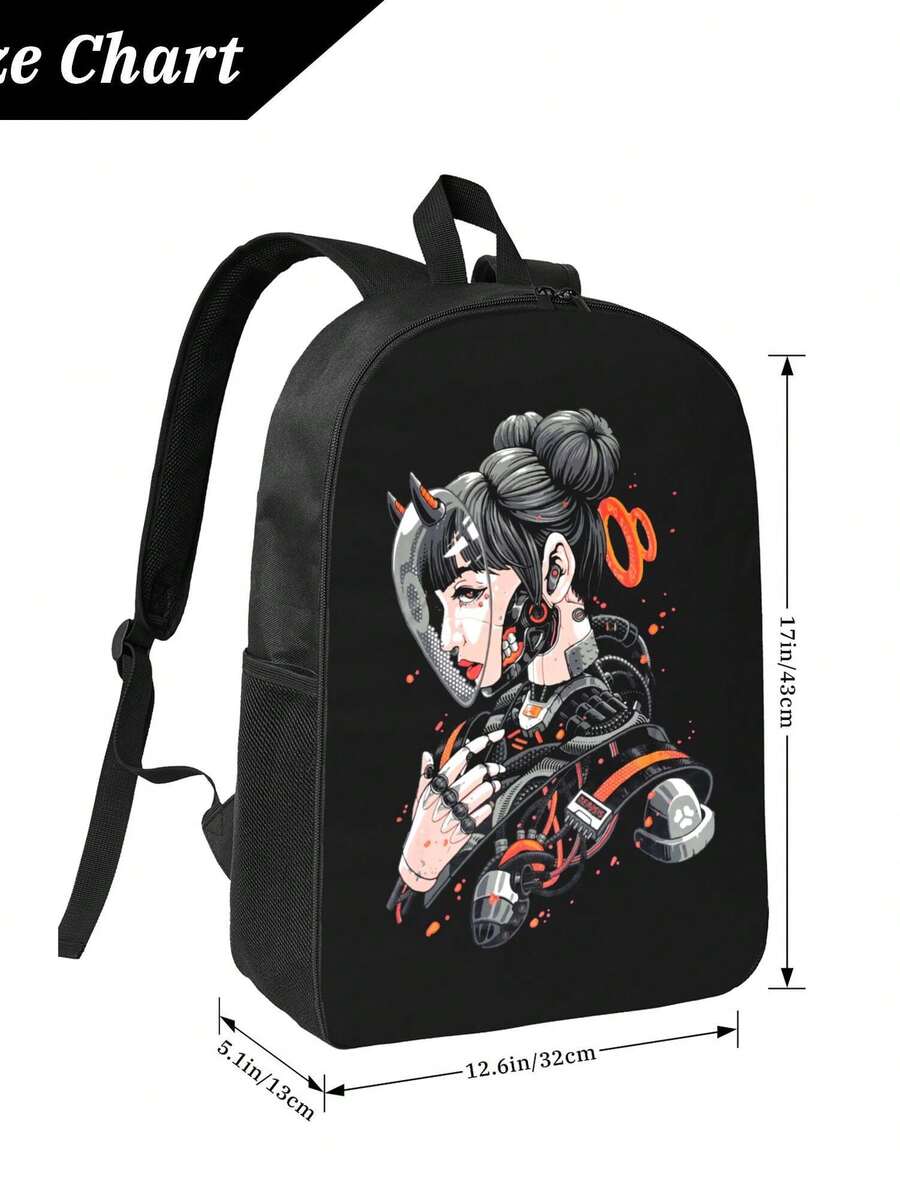Cyberpunk Cyborg Girl Waterpro - Travel Backpack Anti Theft recension och pris
