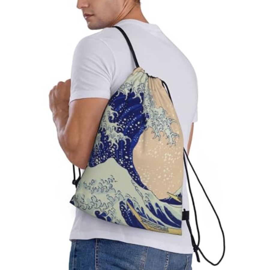 Japanese Kanagawa Ocean Great  - Drawstring Gym Bag recension och pris
