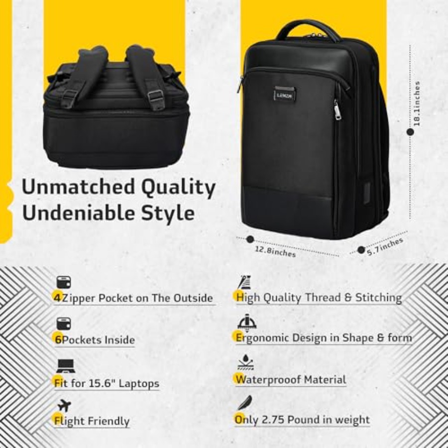 Laptop Business Backpack for M - Laptop Backpack 15.6 recension och pris
