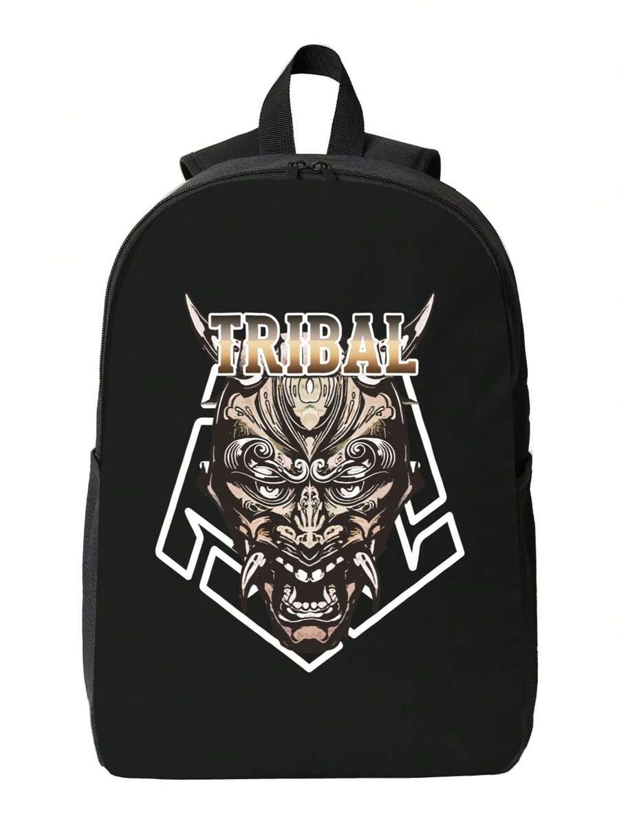 Tribal Demon Print Waterproof  - Travel Backpack Anti Theft recension och pris