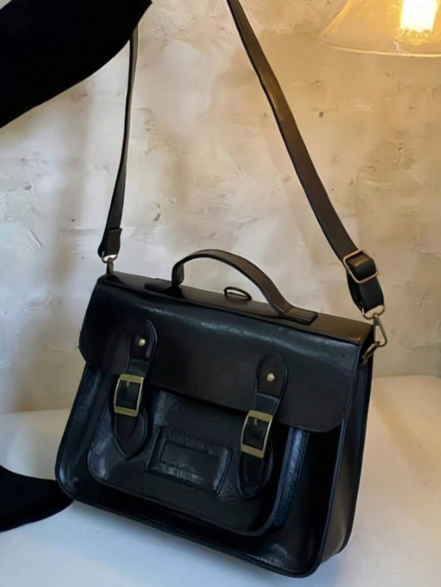 Retro British Style Satchel Ba - Leather Backpack Vintage recension och pris