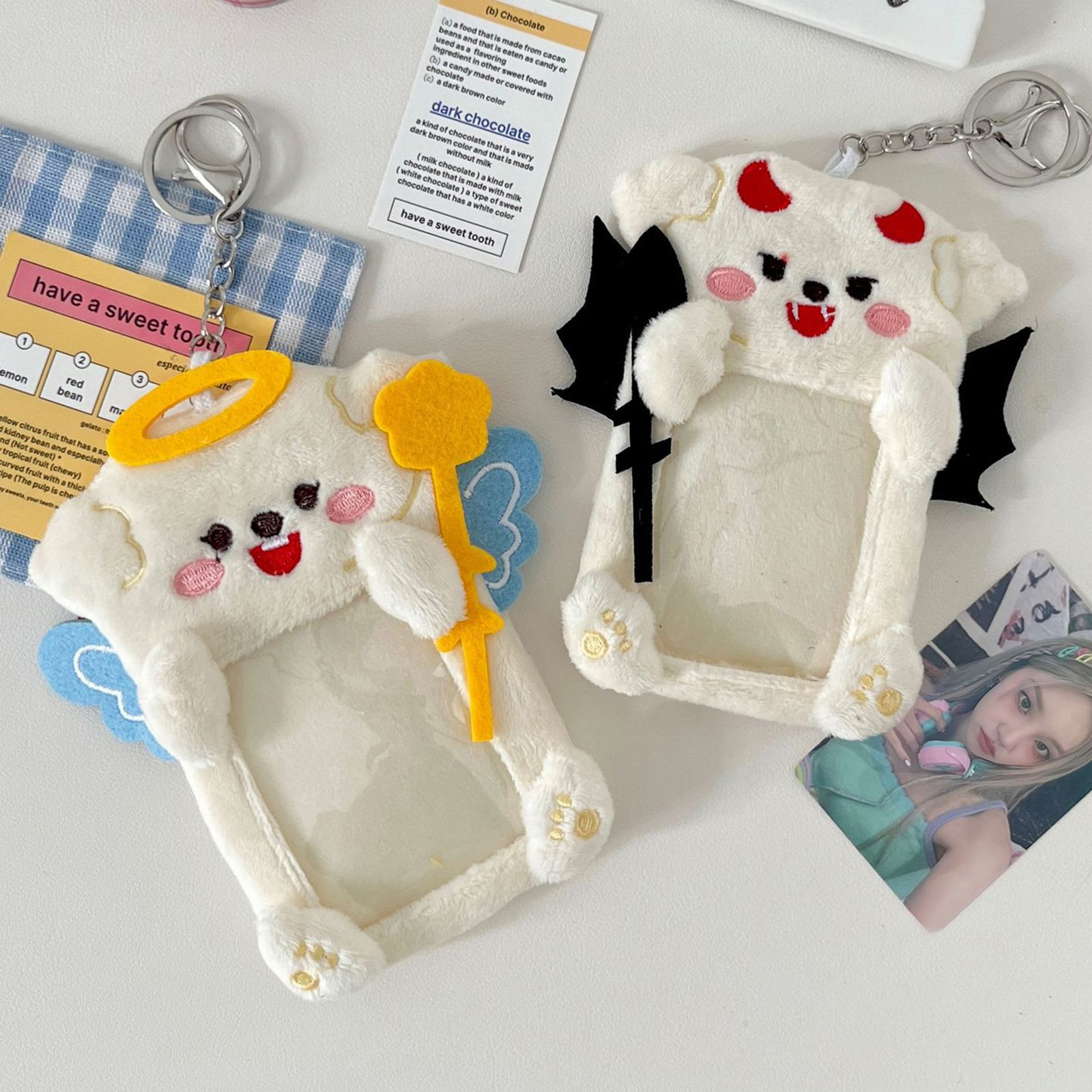 Plush Angel Devil Keychain Cut - Fashion Backpack Women recension och pris