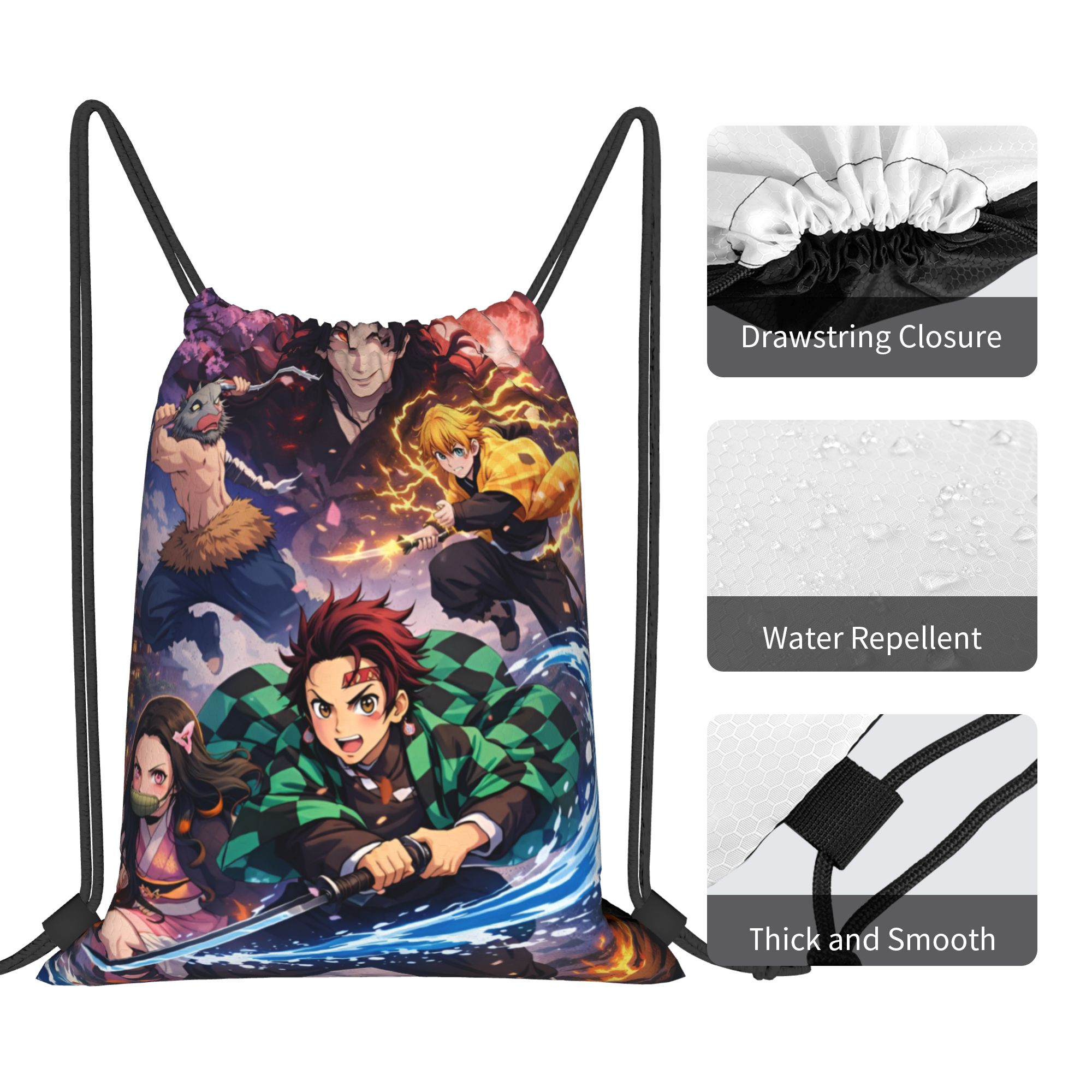 Custom D-Demons Slayers Drawst - Drawstring Gym Bag recension och pris