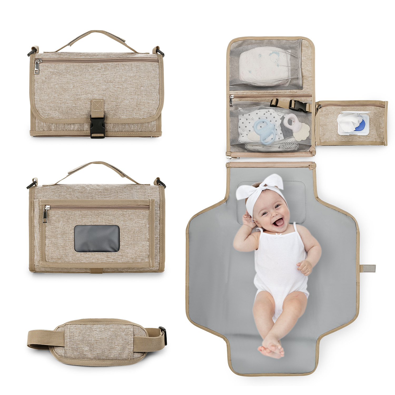 3 in 1 Diaper Changing Pad Por - Backpack Diaper Bag recension och pris