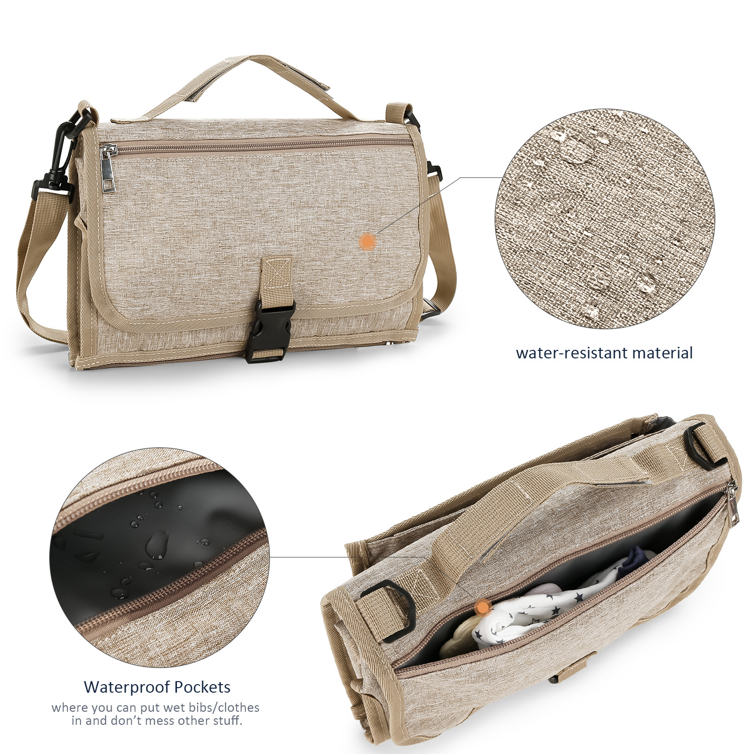 3 in 1 Diaper Changing Pad Por - Backpack Diaper Bag recension och pris