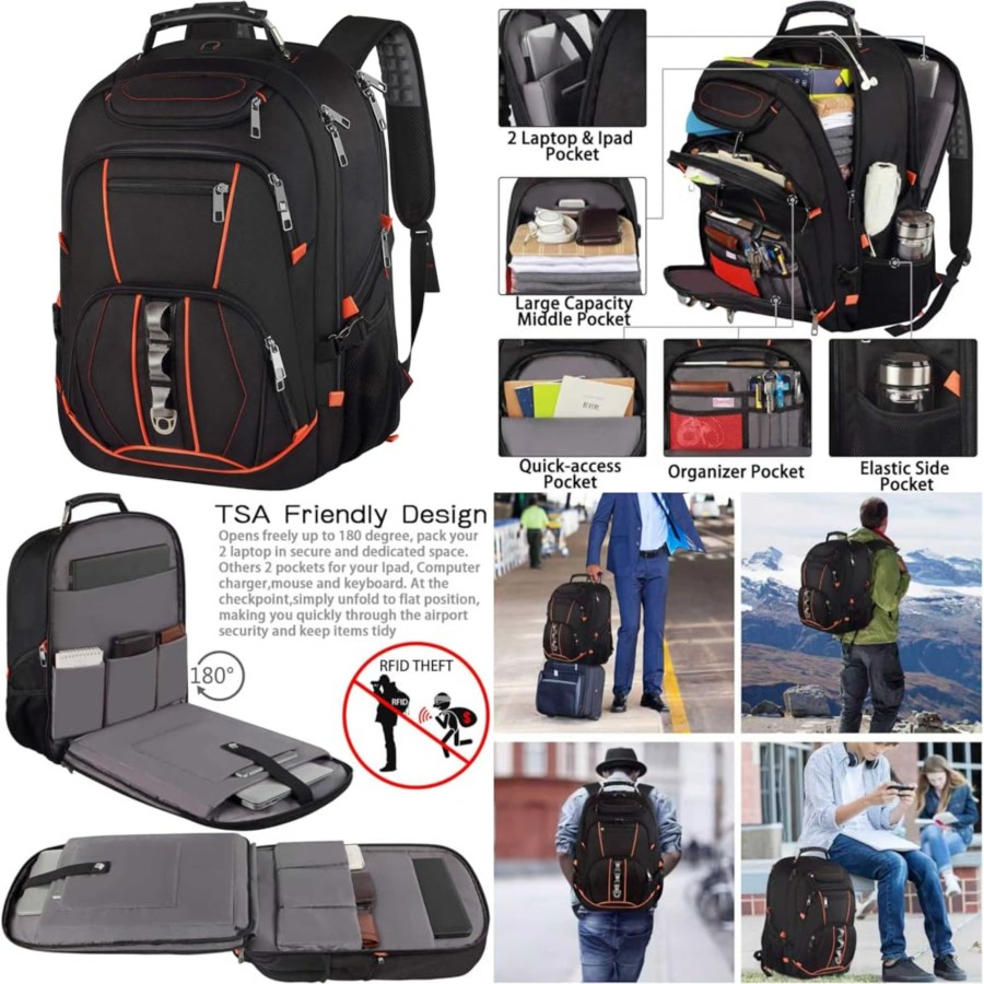Travel Laptop Backpack, Extra  - Travel Backpack Anti Theft recension och pris