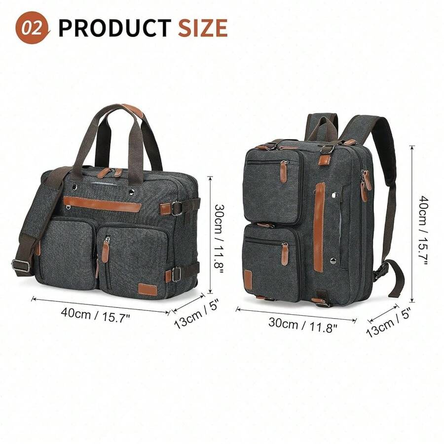 Canvas Laptop Backpack 3-In-1  - Canvas Backpack Casual recension och pris