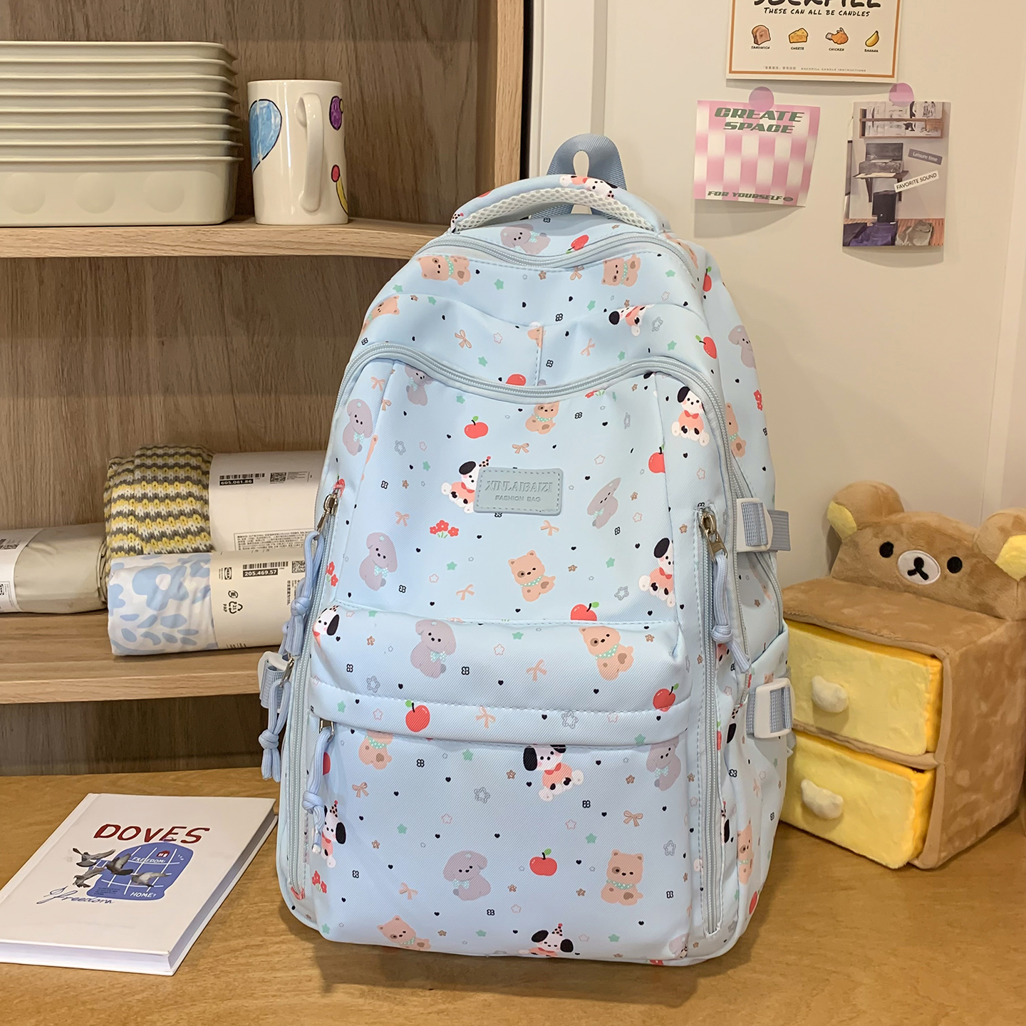 Cute Animal Print Backpack Wom - School Backpack Teen recension och pris