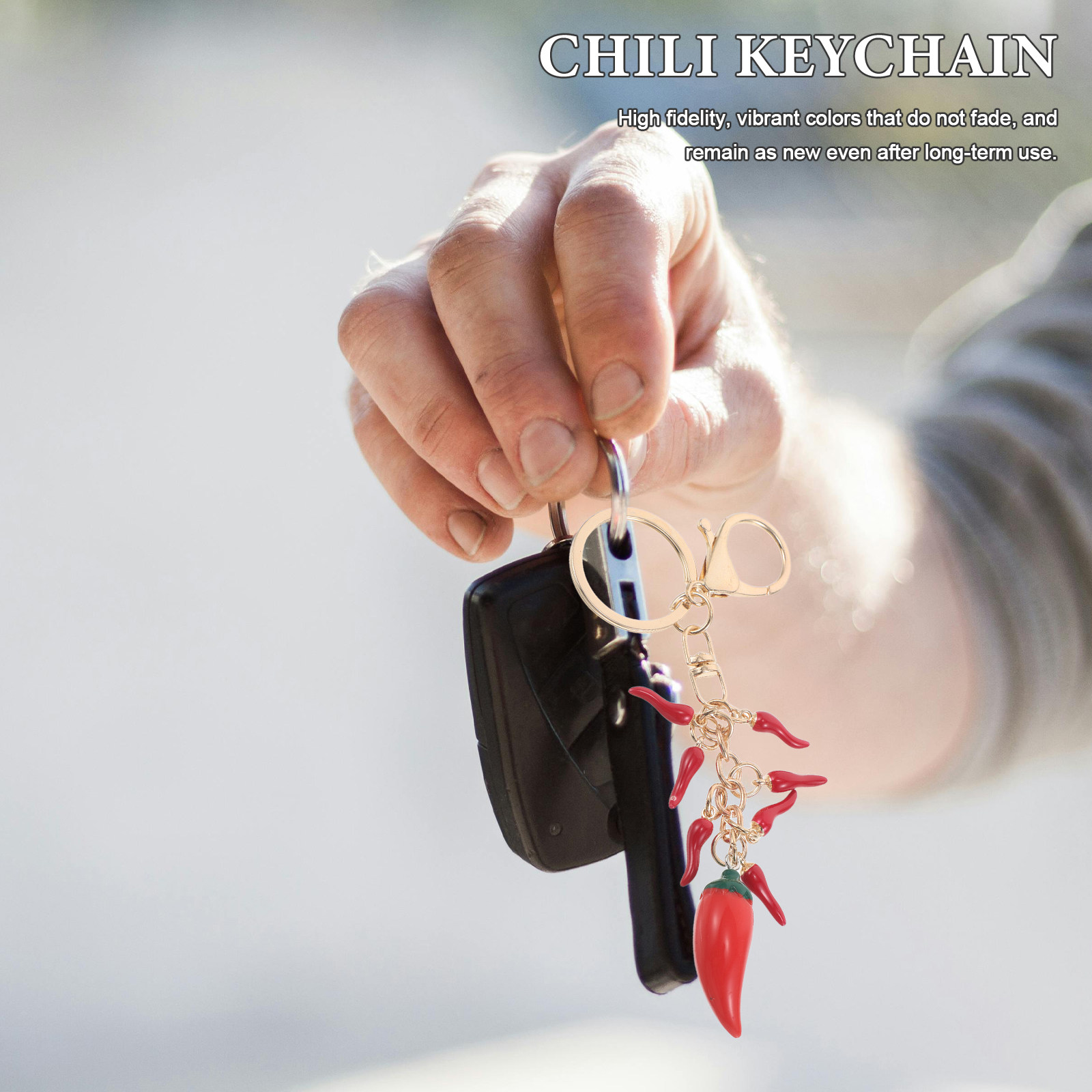 2Pcs Red Chili Pepper Keychain - Mini Backpack Purse recension och pris