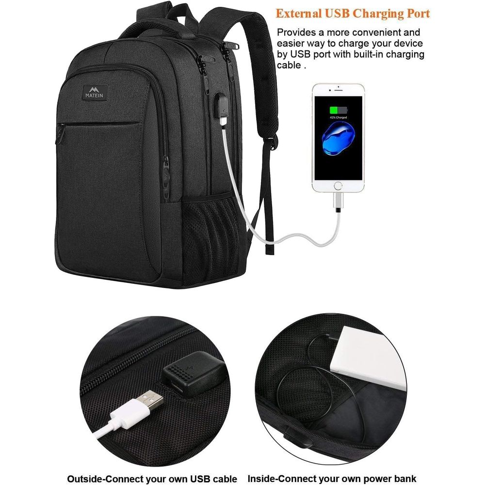MATEIN BusinLaptop Backpack, 1 - Laptop Backpack 15.6 recension och pris