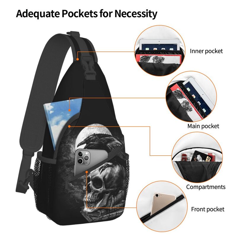 Crow The Skull Sling Crossbody - Sling Backpack Shoulder recension och pris