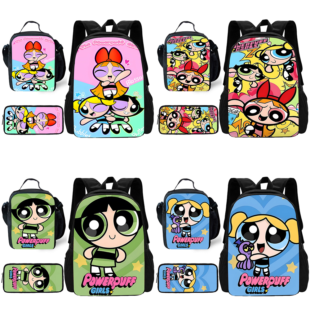 Child Cute Anime Powerpuffs Gi - School Backpack Teen recension och pris