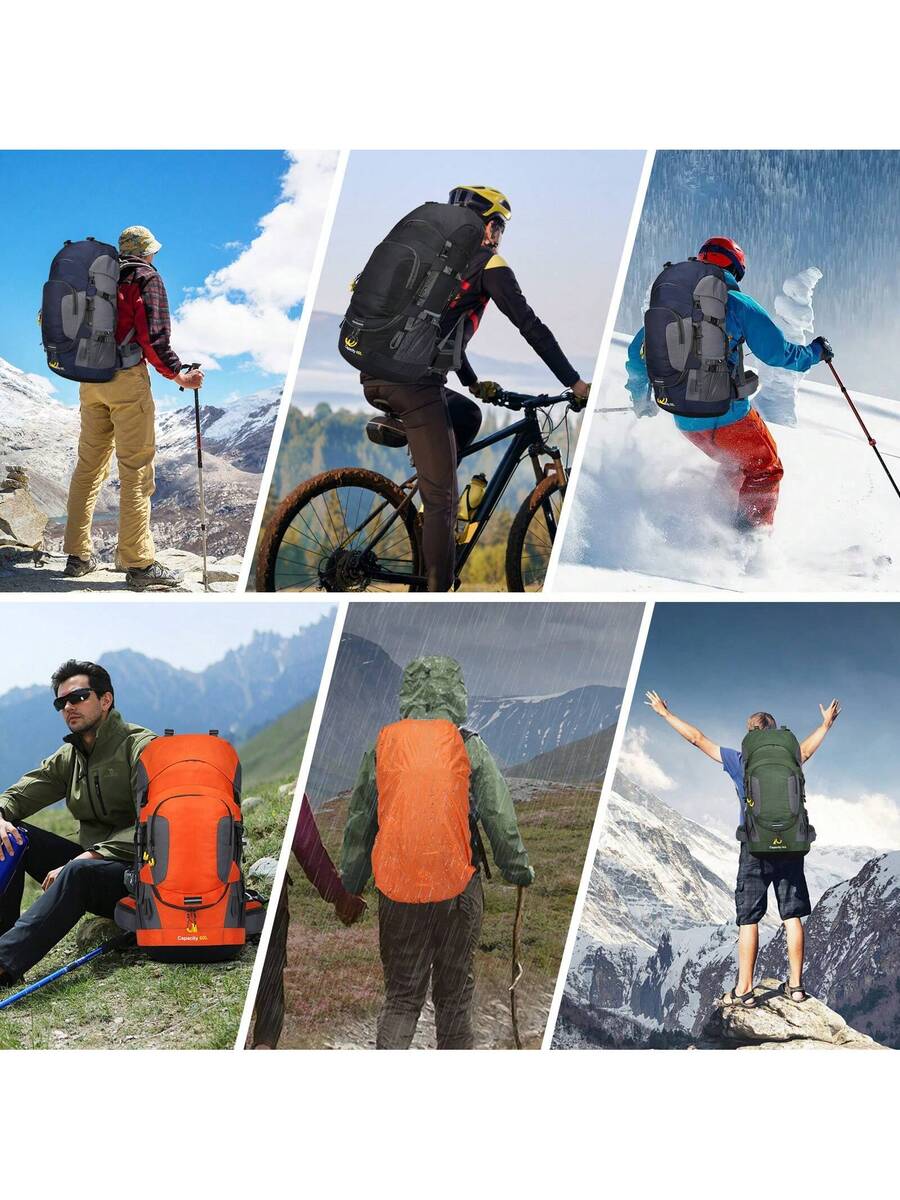 60L Waterproof Oxford Backpack - Hiking Backpack Waterproof recension och pris