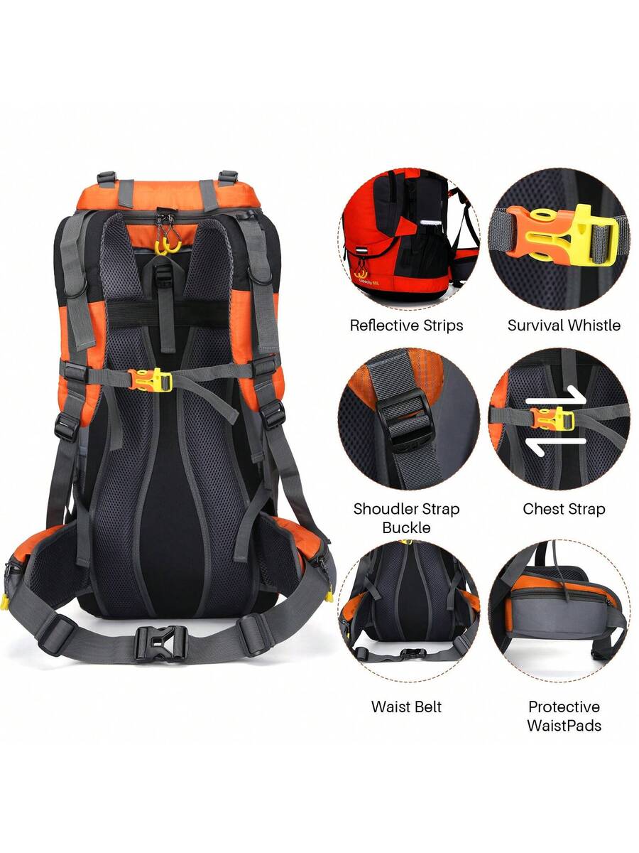 60L Waterproof Oxford Backpack - Hiking Backpack Waterproof recension och pris