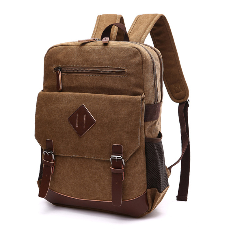 Mens Large Vintage Canvas Back - Laptop Backpack 15.6 recension och pris