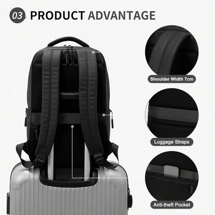 Waterproof Anti-Theft Laptop B - Laptop Backpack 15.6 recension och pris
