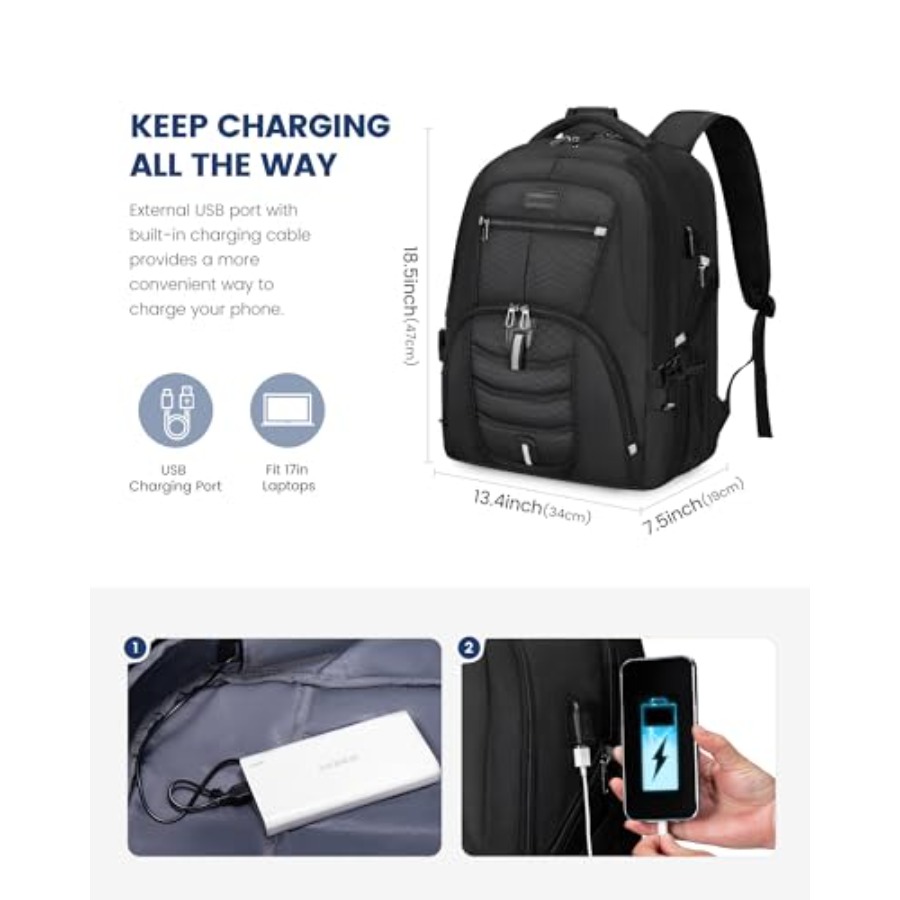 Travel Laptop Backpack Waterpr - Travel Backpack Anti Theft recension och pris