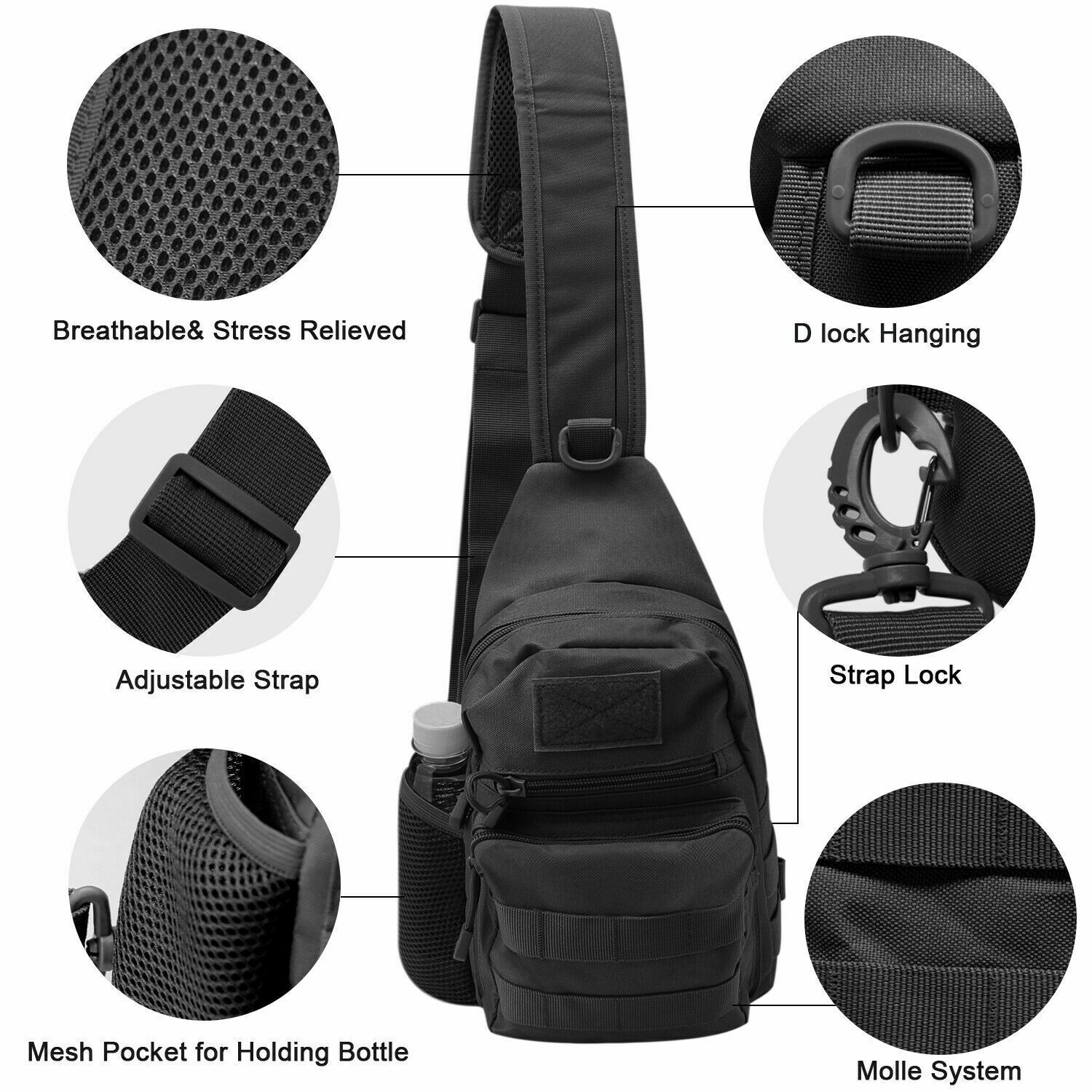 Tactical Sling Crossbody Backp - Sling Backpack Shoulder recension och pris