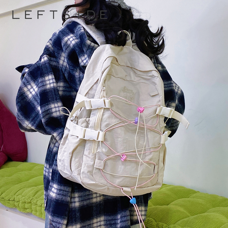 LEFTSIDE Women's Nylon Backpac - School Backpack Teen recension och pris